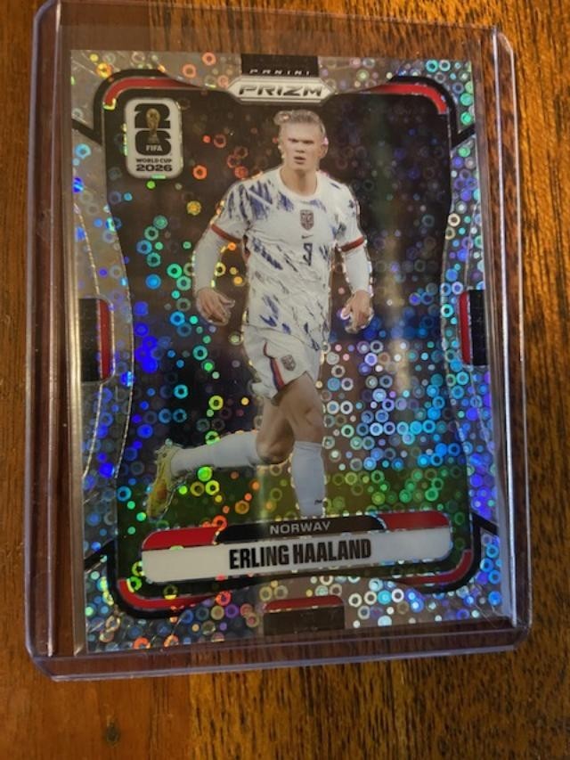 2026 PRIZM FIFA WORLD CUP Erling Haaland Silver Disco Prizm version card #333