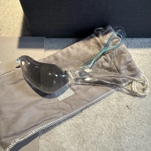 STEUBEN HANGING GLASS BIRD