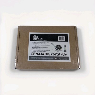 SIIG DP eSATA 6Gb/s 2-Port PCIe (SC-SA0M11-S1) - NEW