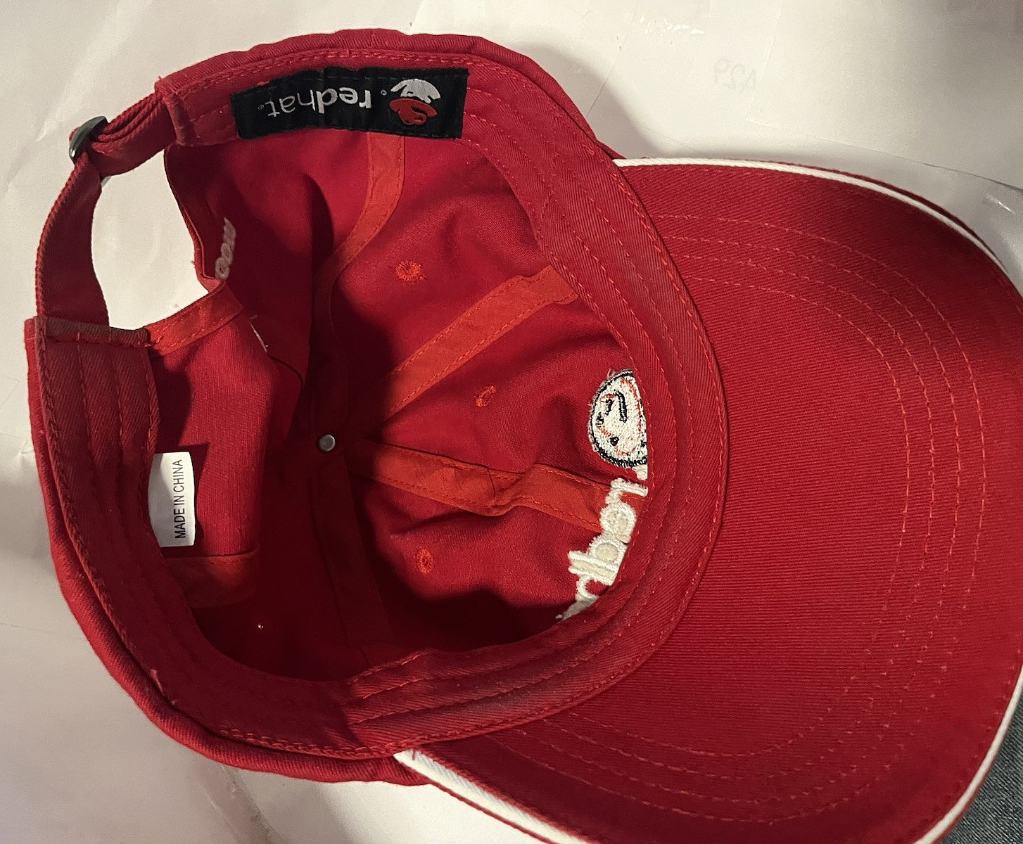 Red Hat Red Snapback Hat Cap Adjustable - image 5