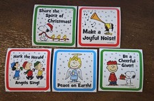 Snoopy Charlie Brown and friends Christmas stickers, Charlie Brown stickers