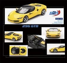 BBR 1:64 296 GTB Giallo Modena Yellow Diecast Model Car