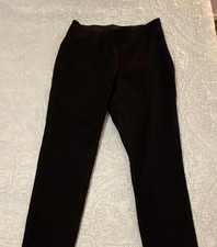 A New Day Black Ankle Pants Womens Size 2 Stretch Cotton Spandex Slim