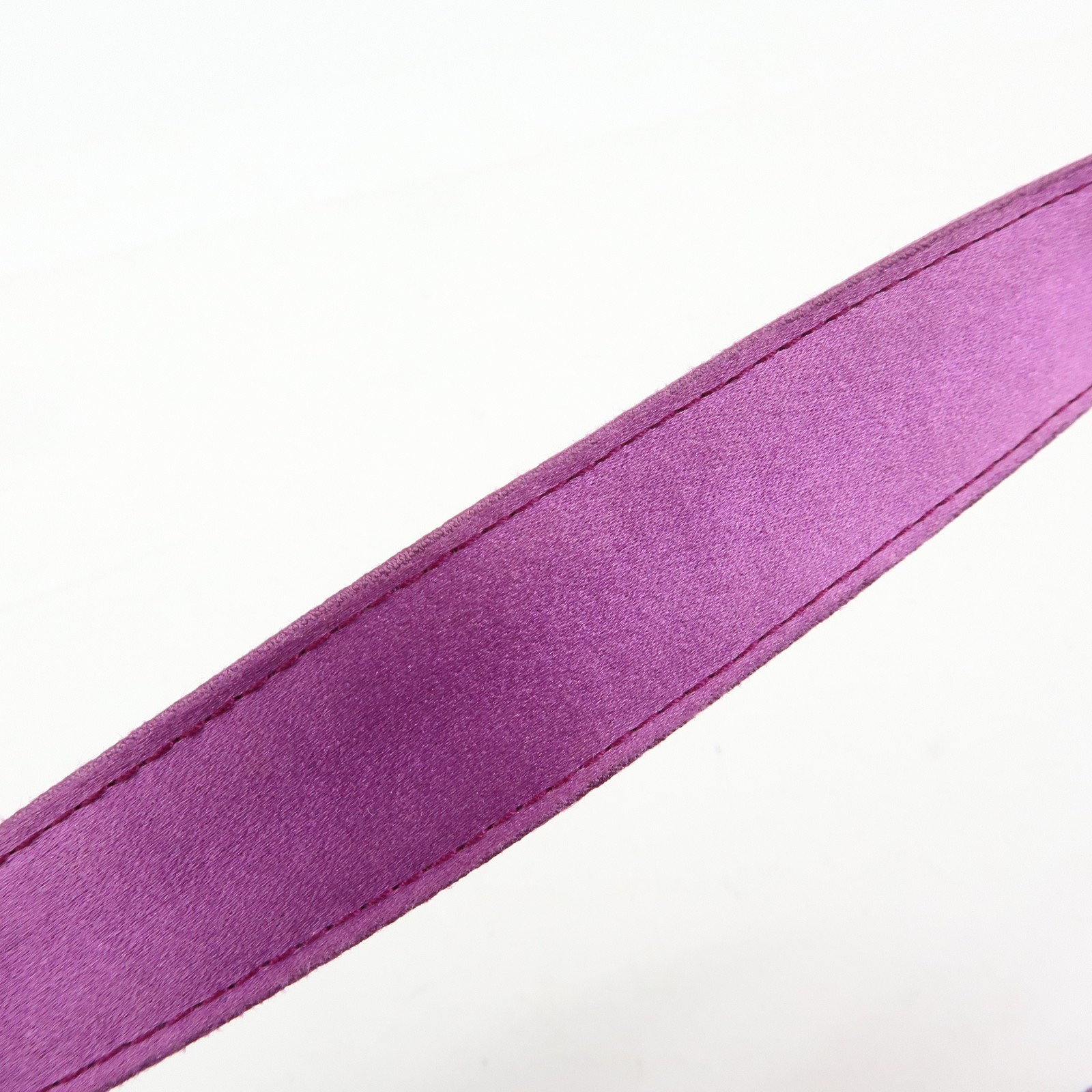 PRADA Triangle Logo Satin Mini Hand Bag Pochette Pouch Purple Authentic Used F/S image 7