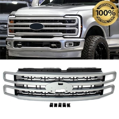 Bumper Grille Platinum Style ICONIC SILVER For 2023-25 Ford F250 F350 Super Duty