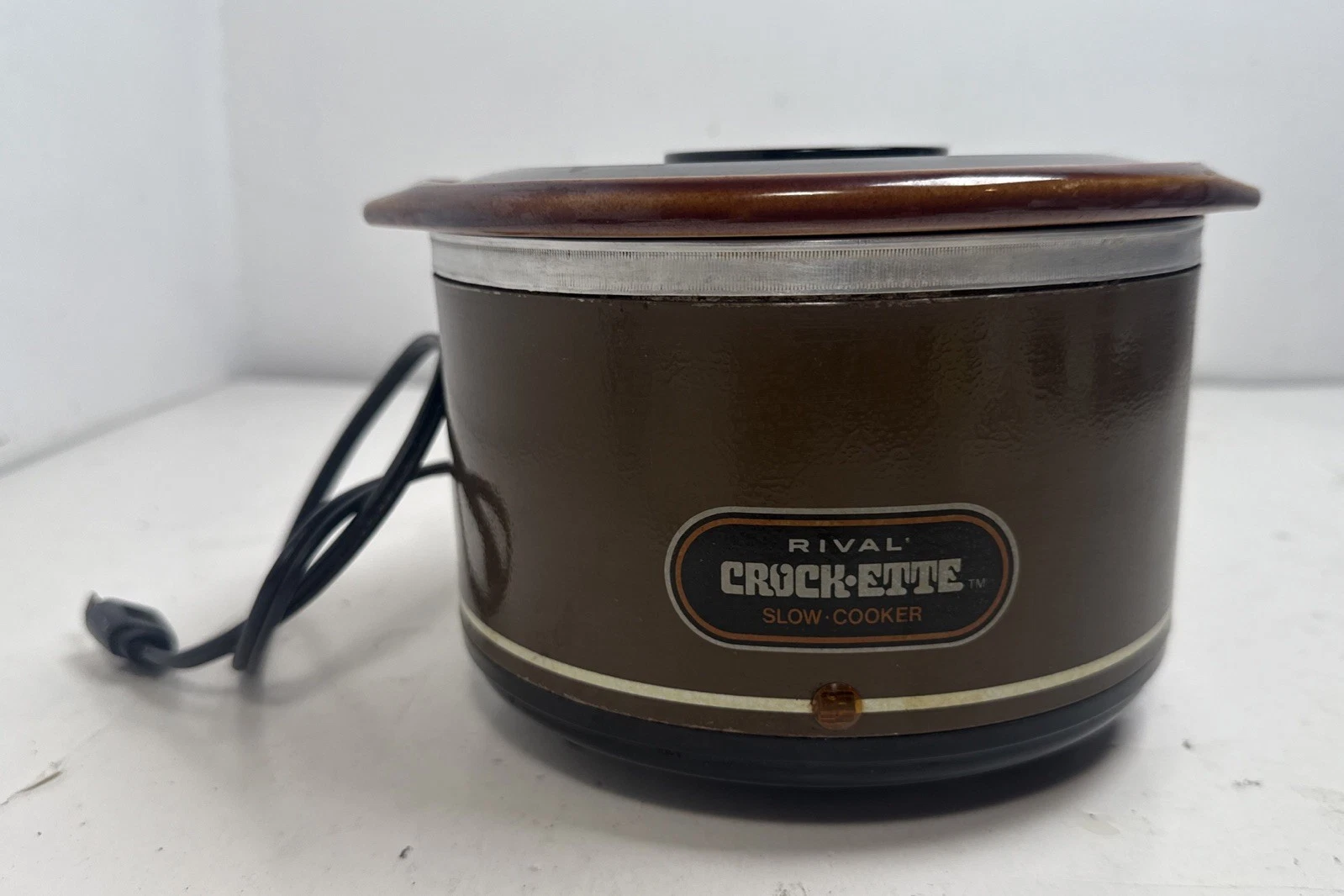 Vintage Rival Crock-ette 1 qt slow cooker, removable stoneware pot, clean/tested