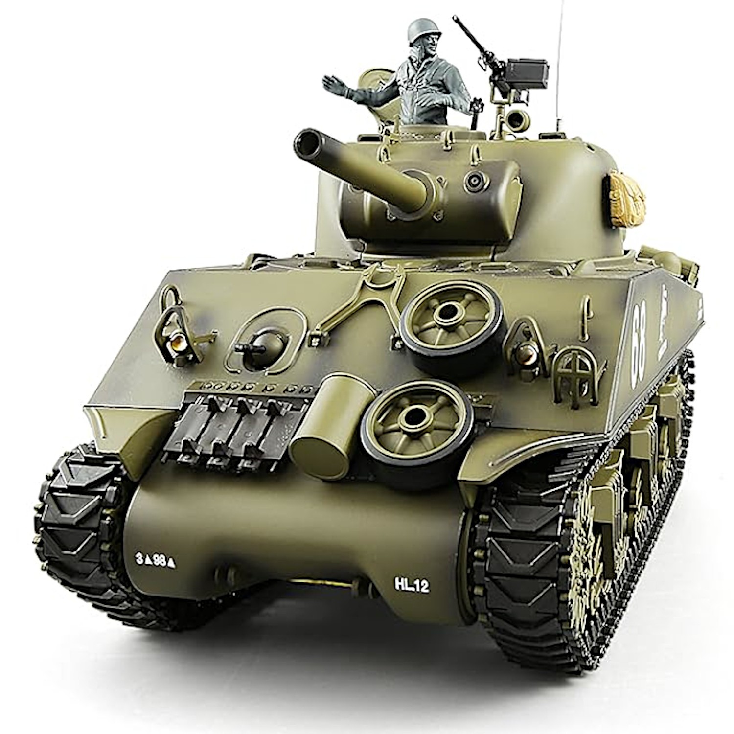 Sherman M4A3 USA Tank 1/16 RC Panzer Smoke Recoil BB IR Basic HengLong 3898-1B