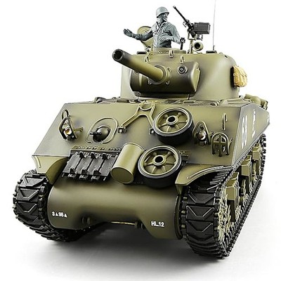 Sherman M4A3 USA Tank 1/16 RC Panzer Smoke Recoil BB IR Basic HengLong 3898-1B