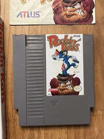 Rockin&rsquo; Kats NES Atlus RARE Nintendo 1991 Box Manual And Cartridge TESTED Nice!