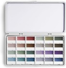 24-Color Opaque Semi-Moist Solid Watercolour Paint Set Art Supplies for Artists 