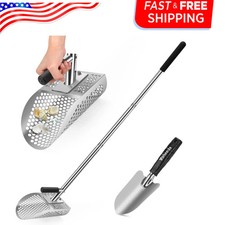 Long Handle Sand Scoop with Shovel for Metal Detecting, Metal Detector at Beach