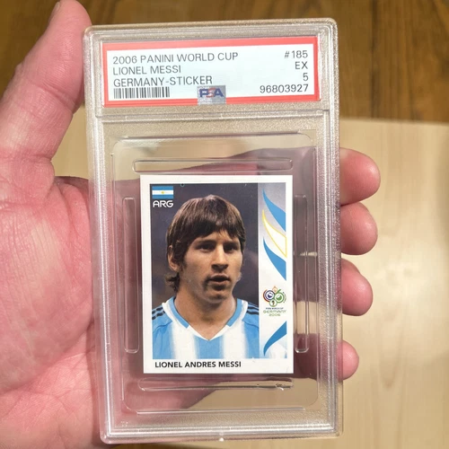Lionel Messi 2006 Panini World Cup Album Stickers #185 PSA 5 ⚽⚽ GOAT ARGENTINA🔥
