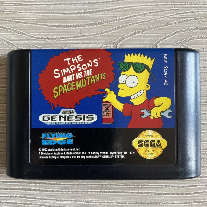 Sega Mega Drive / Genesis the Simpsons Bart vs the Space Mutants Game Cartridge
