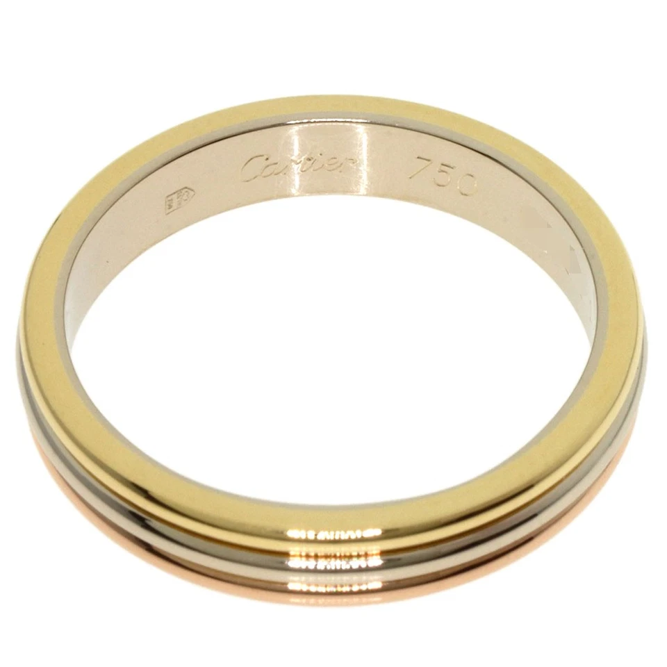 CARTIER три цвета # 58 кольцо K18 желтое золото K18 белое золото унисекс [б/у] - Изображение 4 из 4