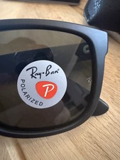 Ray Ban Justin Polarized Black Frame Dark Green Lens 8