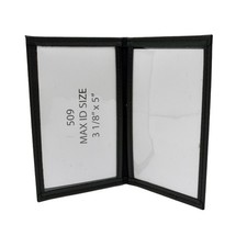 Perfect Fit Double ID Credential 3 1/8" X 5" Case License Card Dress Leather FBI