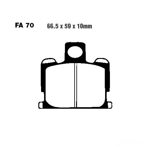 Bremsbelag BremsbeläGe EBC FA070V Vorne FüR Yamaha RD 80 MX Bj. 1981-1984-image