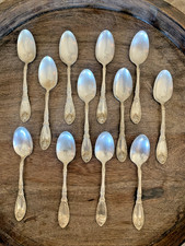 Antique Rogers A1 Silverplate La Vigne 6" Teaspoons Flatware Set of 12
