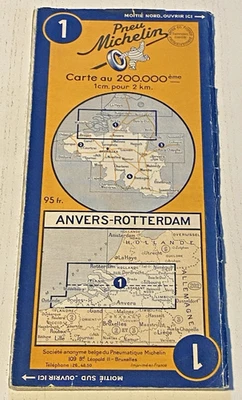 Carte MICHELIN N° 1 - Anvers Rotterdam - 1952 - Bel Etat - Photo 1/3