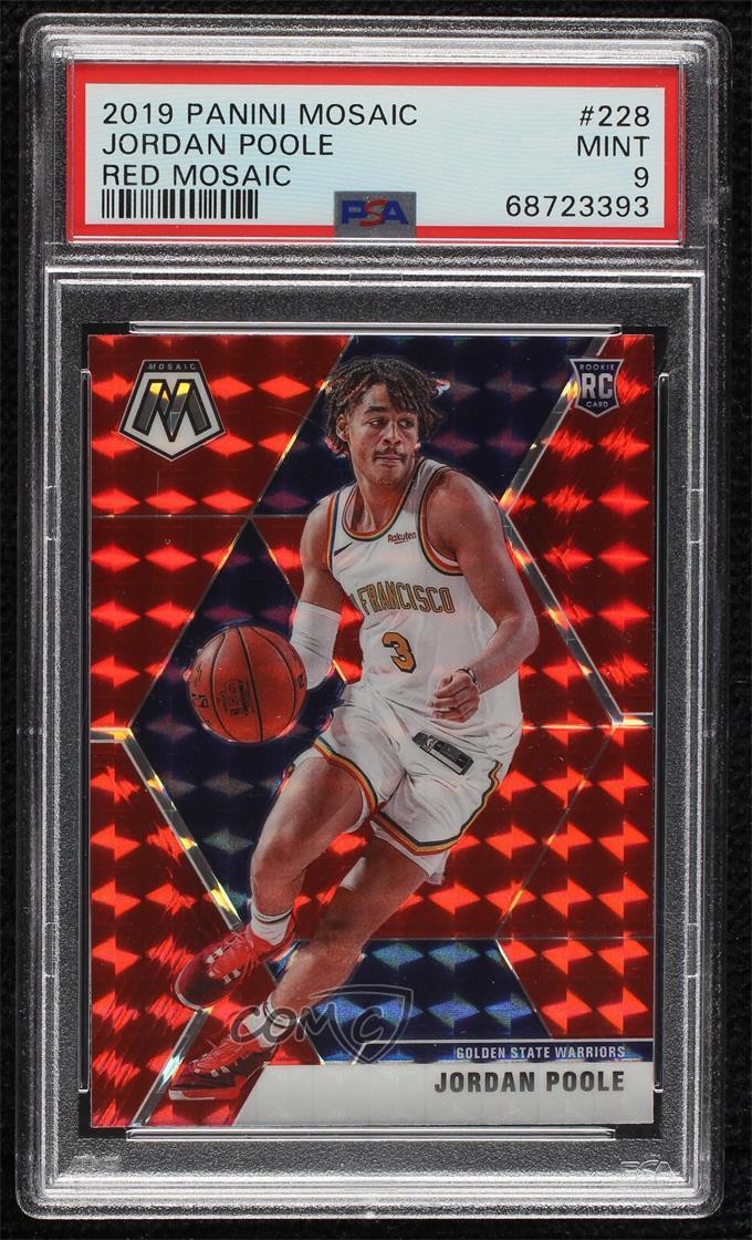 2019-20 Panini Mosaic Rookies Red Prizm Jordan Poole #228 PSA 9 MINT zt7