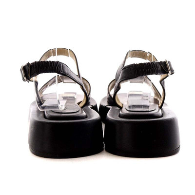 Clane 23SS Edge Sole Curve Sandals Leather Black Size 6 (23 Clane 23SS Edge Sole Curve Sandals Leather Black Size 6 (23