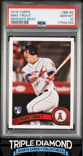 2016 Topps Berger's Best #BB-60 Mike Trout "Rookie" Reprint PSA 10 i621