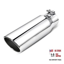 3" to 4" Diesel Exhaust Tip for Trucks, Universal Bolt-On, 3"x4"x12" Silver