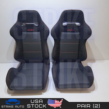 Recaro Style Suede Black Special Fabric In The Middle Single Adjuster Logo Seats Recaro Style Suede Black Special Fabric In The Middle Single Adjuster Logo Seats
