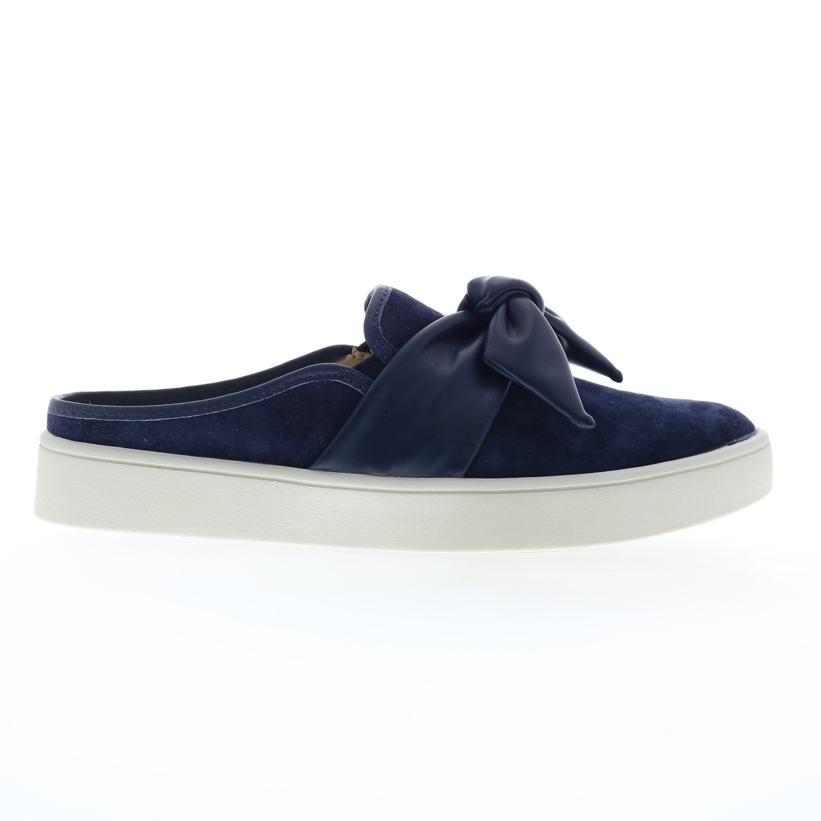 Spenco Barbados Slide SP1089PEA Womens Blue Suede Slip On Mule Sandals Shoes 9.5