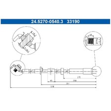 ATE Bremsschlauch vorne links 27229207 für Citroen Jeep Opel Fiat DS Alfa Romeo
