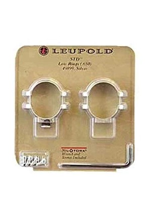 Leupold STD Low Silver Rings Forged Steel 1 inch Ring Height Options