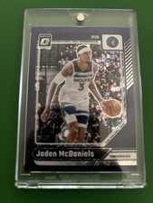 Jaden Mcdaniels Purple Lazer 3/12 Jersey Number Optic 2024-25