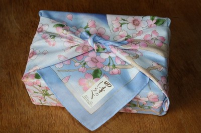 Furoshiki 風呂敷 Wickeltuch''Schönheit in Japan Mt. Fuji+Sakura Frühling''Lunchbox