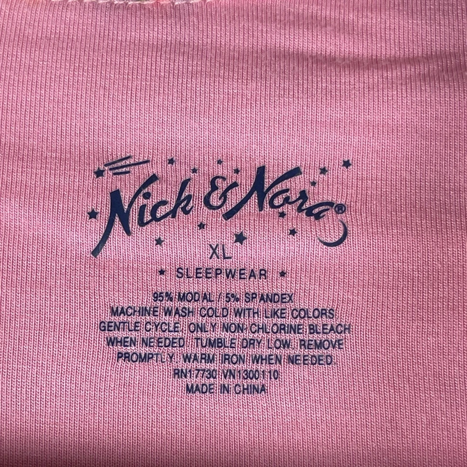 Nick Nora Pajama Lounge Set Womens XL Pink Sewing Seamstress Modal Stretch - Image 4 of 4