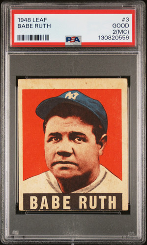 1948 Leaf Babe Ruth #3 PSA 2 MC