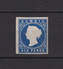 GAMBIE .  N °  2   .   6 P     BLEU    NEUF      *  .   SUPERBE .