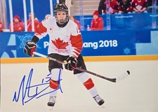 Melodie Daoust Hand Signed Autograph Photo In Person Team Canada Hockey Olympics