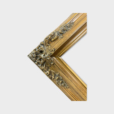 16 X 24 In stock-Traditional compo Xl ornate corners wood frame, PECAN STAIN