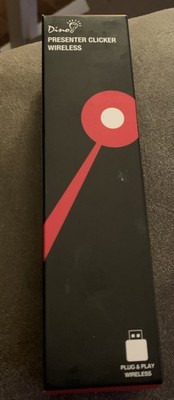 Dino Presenter Clicker Wireless Plug and Play Black NIB