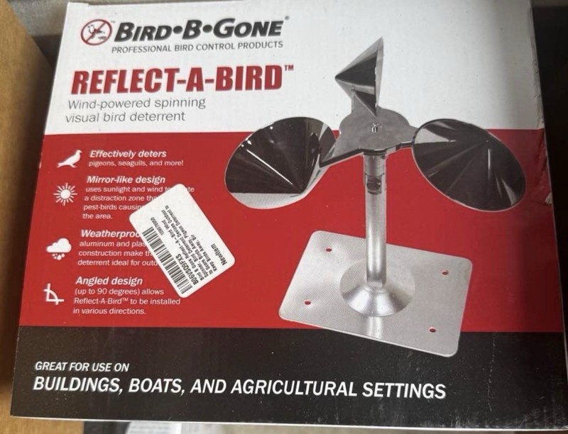 Bird-B-Gone Reflect-A-Bird Wind-Powered Spinning Visual Bird Deterrent RFLT-1