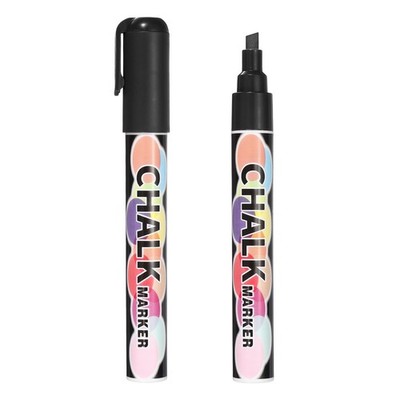 Liquid Chalk Markers 6mm, 2 Pcs Chalkboard Markers Erasable Tip, Black