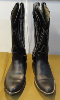 Express Rider Men's Trivette  2526949  Stitched Black Western Rancher Boots 10.5
