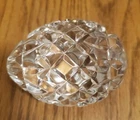 WATERFORD Crystal Egg Shaped Paperweight Vintage Signed!