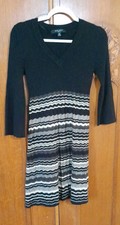 Nine West Women’s Medium Black With Design Midi Sweater Dress. B33