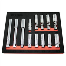 K Tool International Spark Plug Socket Set 13 Piece Magnetic 38 Inch