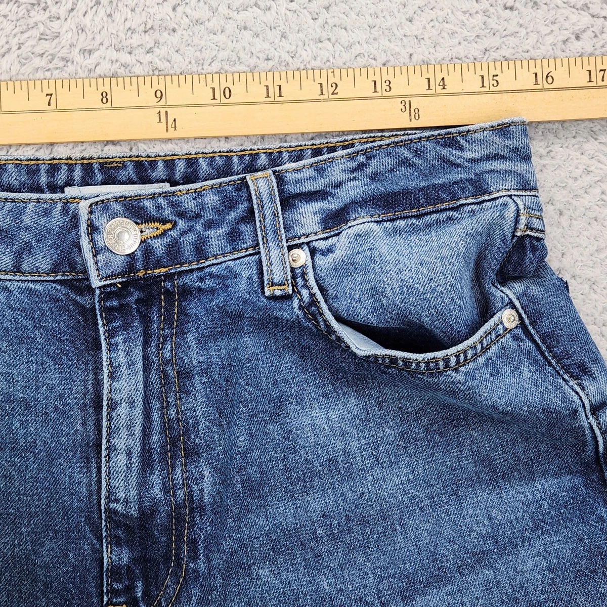 Pantalones de mezclilla Forever 21 Premium para mujer 29 rectos años 90 calce lavado medio tiro alto