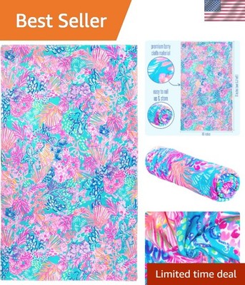 Luxurious Oversized Beach Towel 40 x 70 - Splendor in The Sand Floral Design