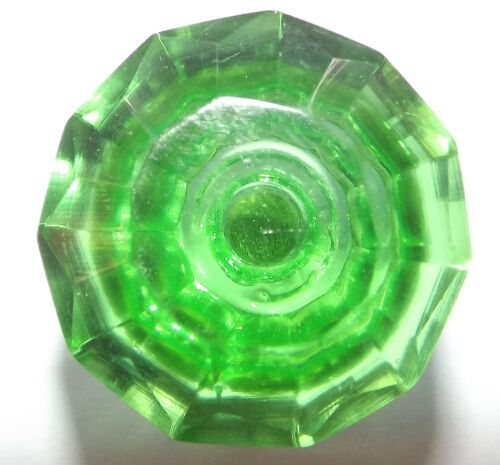 Green Cut Facetted Glass Drawer & Cupboard Pull Door Knob 4 Sizes GB seller - Picture 7 of 10