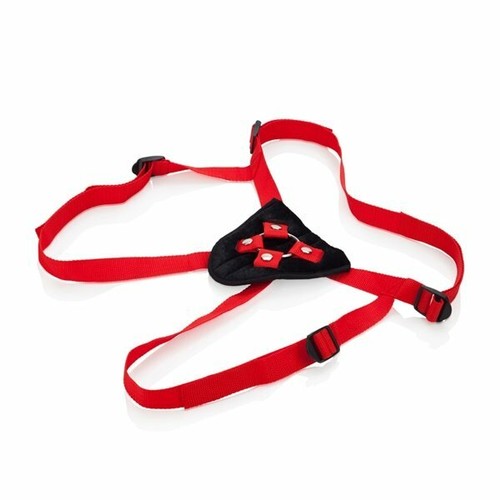 Red Rider Beginner Strap-on Harness + Slim Slender Anal G-spot Dong Dildo SexToy - Picture 11 of 12