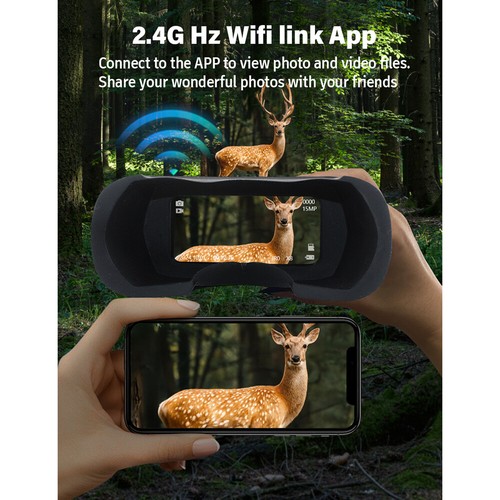 8X Zoom Kopfhalterung Nachtsichtbrille Infrarot Digital Fernglas für Jagd - Bild 9 von 34